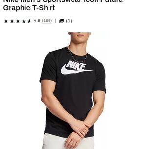 Nike Black Tee with White Logo